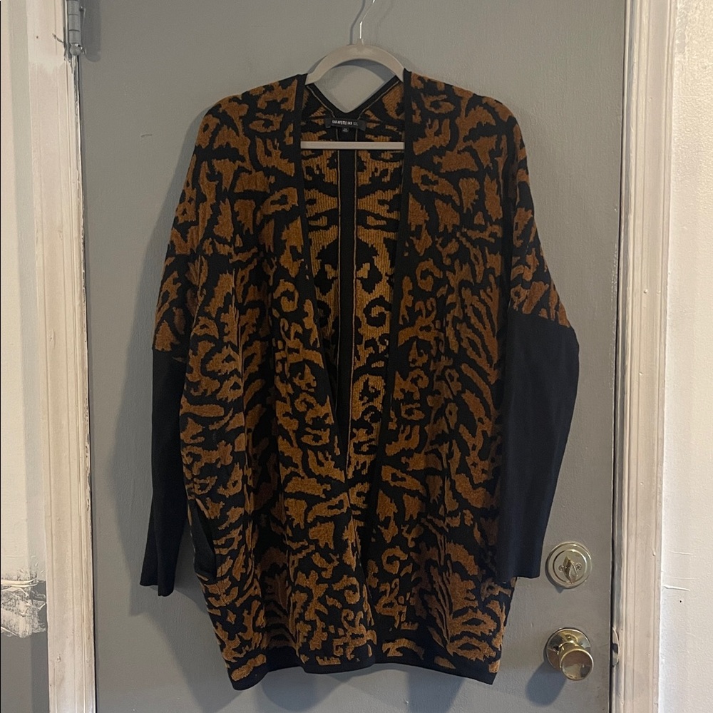 Lafayette 148‎ Italian Chenille open front long cardigan dolman sleeve Size P/S